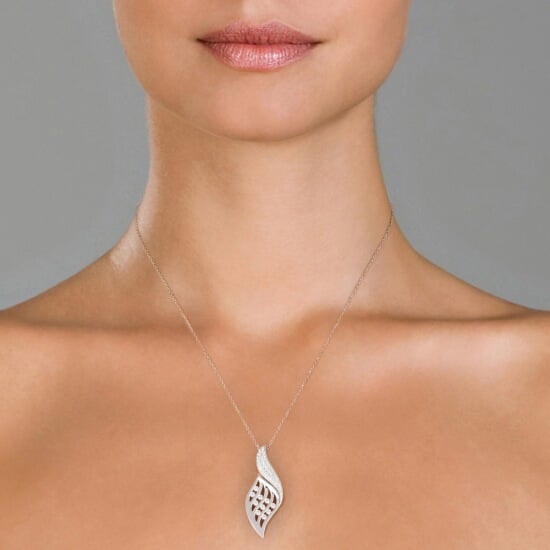 Orphelia Damen-Kette aus 925er Sterlingsilber mit Anhänger – Silber ZH-4778 - Image 4