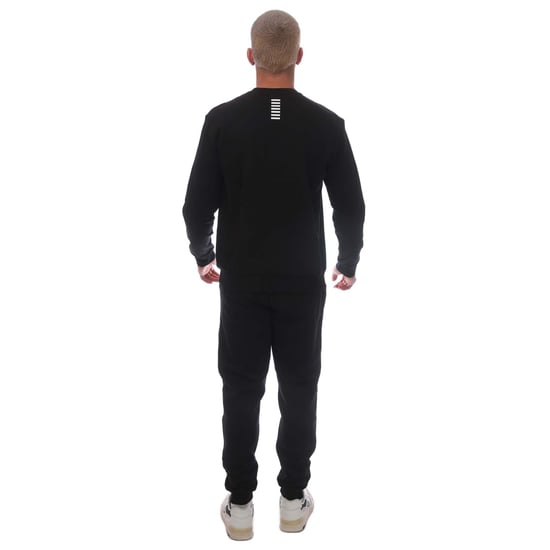Men's Emporio Armani EA7 Core Identity Cotton Blend Tracksuit in Black