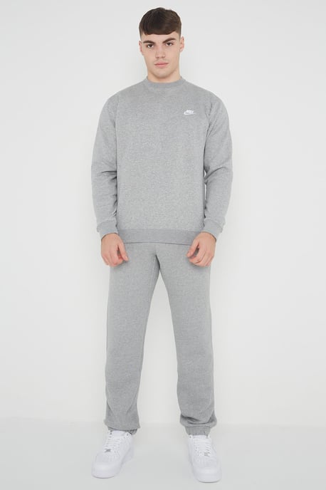 Nike Herren Club Fleece Full Trainingsanzug Set Grau - Image 1