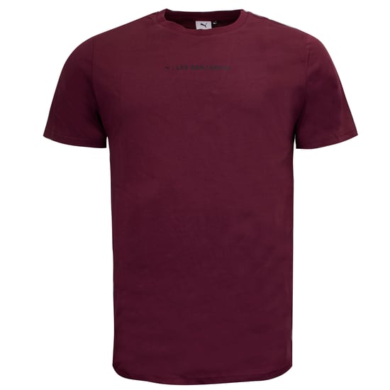 Puma x Les Benjamins Logo T-Shirt Casual Graphic Mens Top Burgundy 578532 96