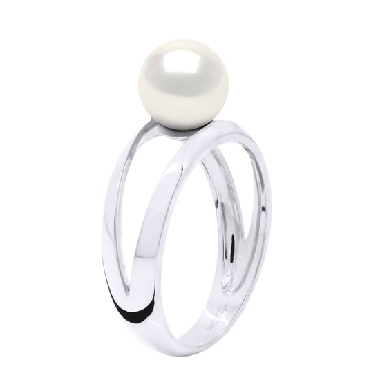 Ring – Weißgold 375 – echte Süßwasser-Zuchtperle, rund 8–9 mm - Image 1