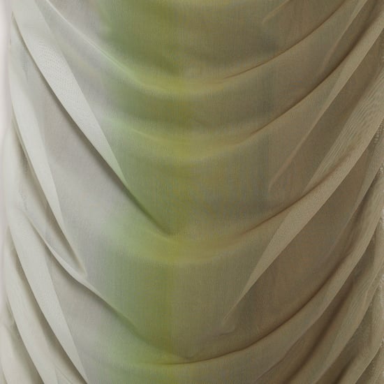 River Island Womens Midi Skirt Green Mesh Ombre Ruched