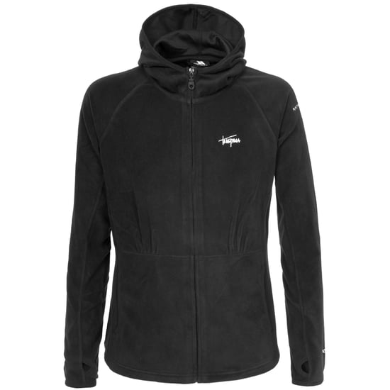 Trespass Damen Fleecejacke Marathon mit Kapuze (Schwarz) - Image 1