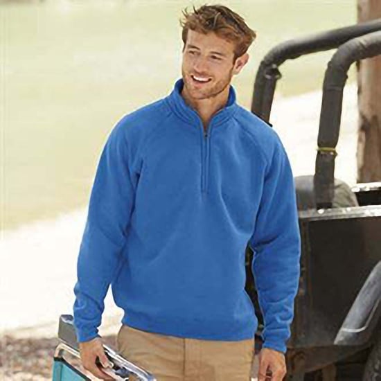 Fruit Of The Loom Herren Premium 70/30 Zip Neck Sweatshirt (Königsblau) - Image 2