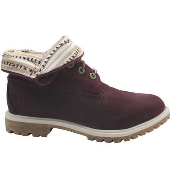 Timberland Authentic Roll Top Womens Leather Burgundy Lace Up Boots 8767R B47D