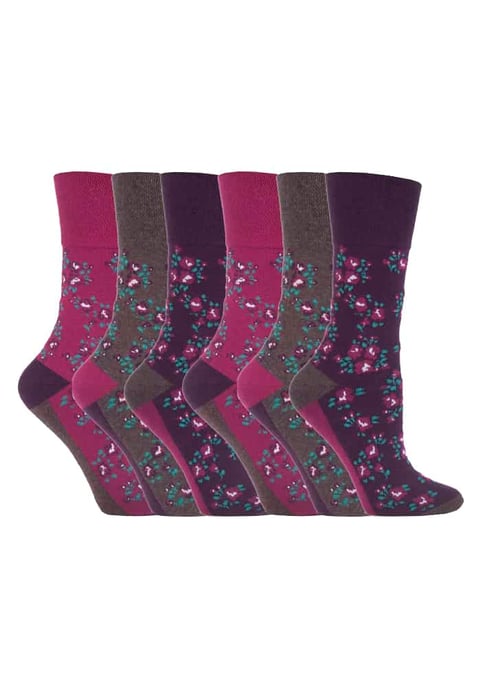 Gentle Grip - 6 Paar Damen Gentle Grip nicht elastische Socken - GG58 - Image 1