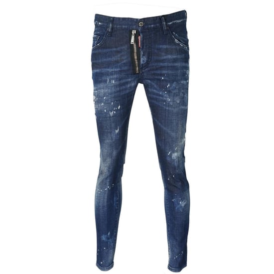 Dsquared2 Skater Jean Zip Paint Splash Jeans - Image 1