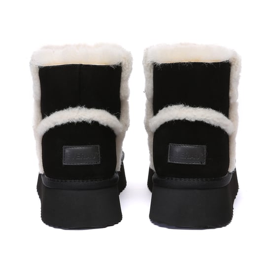 EVER AU Damen Leder Chic Plateau Kurzstiefel - Barren - Image 5