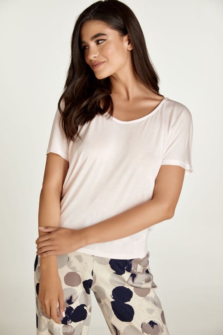 Light Pink Drape Back Top