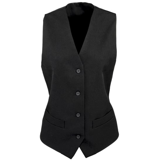 Premier Damen/Damen gefütterte Polyesterweste / Barkleidung / Catering (2er-Pack) (Schwarz) - Image 1