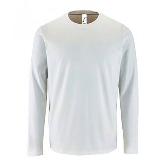 SOLS Herren Imperial Langarm T-Shirt (Weiß) - Image 1