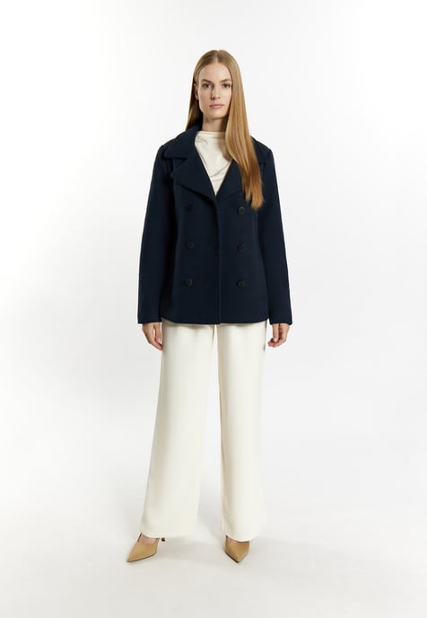 Dreimaster Cabanjacke aus Wollgemisch Damen nachtblau - Image 2