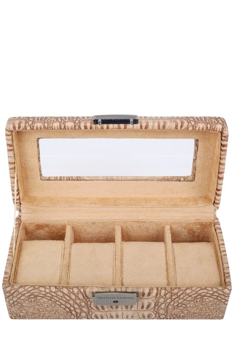 Embossed Leather Ladies Watch Box