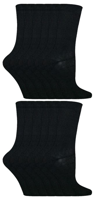 Sock Snob - 12 Paires Chaussettes Bambou Enfants Été Ecole | Garçons et Filles - Noir - Image 1