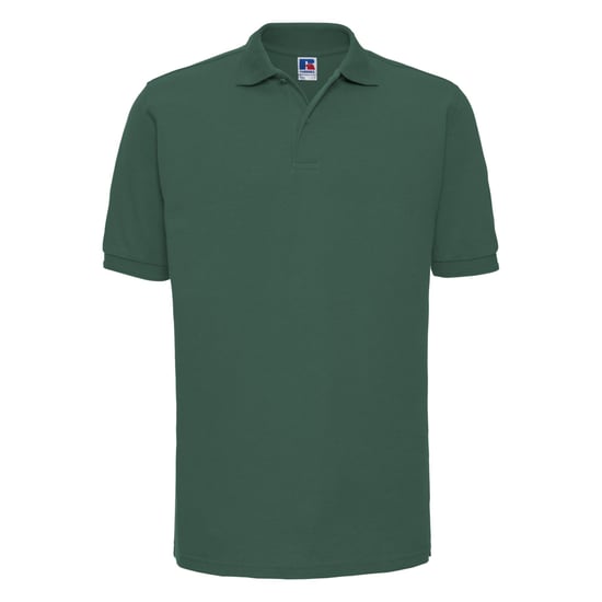 Russell Herren Ripp Polo-Shirt, Kurzarm (Flaschengrün) - Image 1