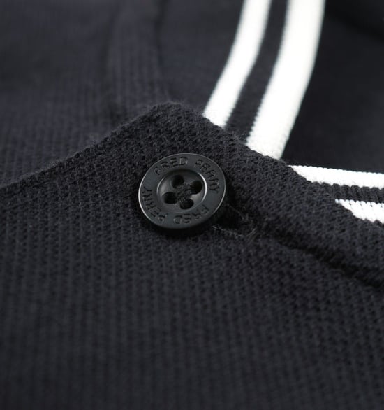 Polo Col Bomber Pique Polo Fred Perry Pour Homme en Noir - Image 5