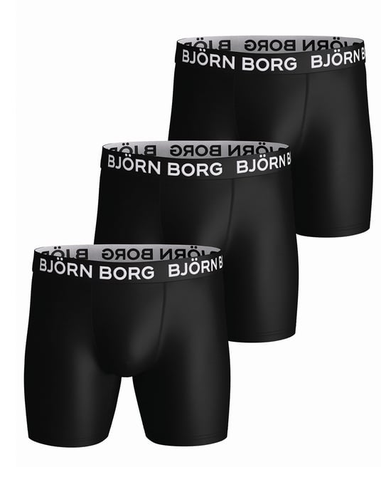 Björn Borg - 3er Pack Herren Performance Boxershorts | Sport Unterwäsche Shorts - Schwarz - Image 1