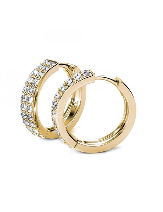 Glamour-Ohrringe - Gold und Kristall - Image 4