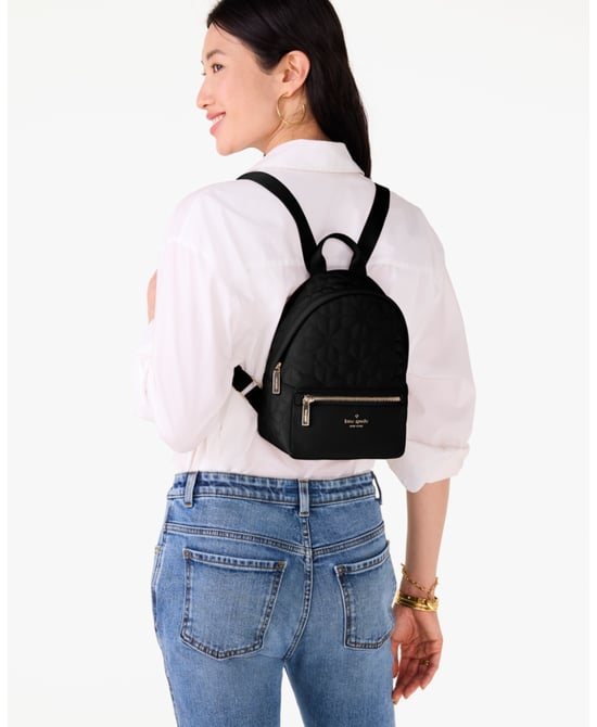Spade Flower Quilted Spade Flower Quilted Poly Small Dome Backpack