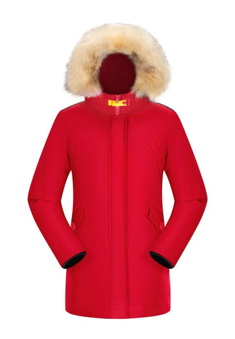 Subprime-Parka für Frauen. Der Parka besteht aus hochwertigem Polyester und hat ein warmes Innenfutter. Er ist ideal für die kalten Wintermonate. Der Pelzkragen besteht aus Kunstpelz und ist abnehmbar. Die Jacke hat einen Reißverschluss von oben nach unte - Image 1