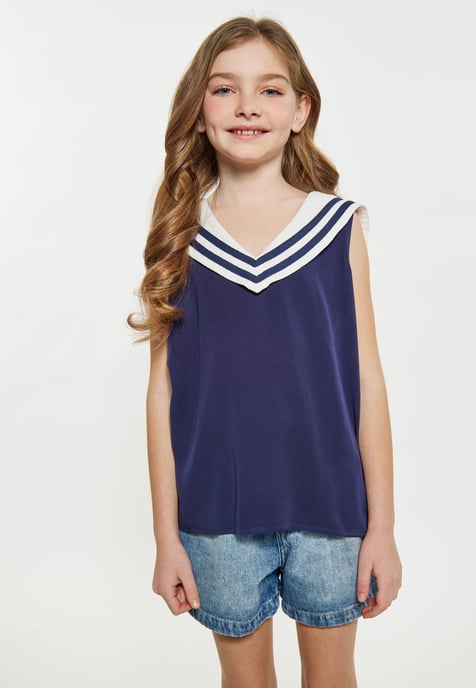 Dreimaster Bluse Mädchen (Kids) Marine - Image 3