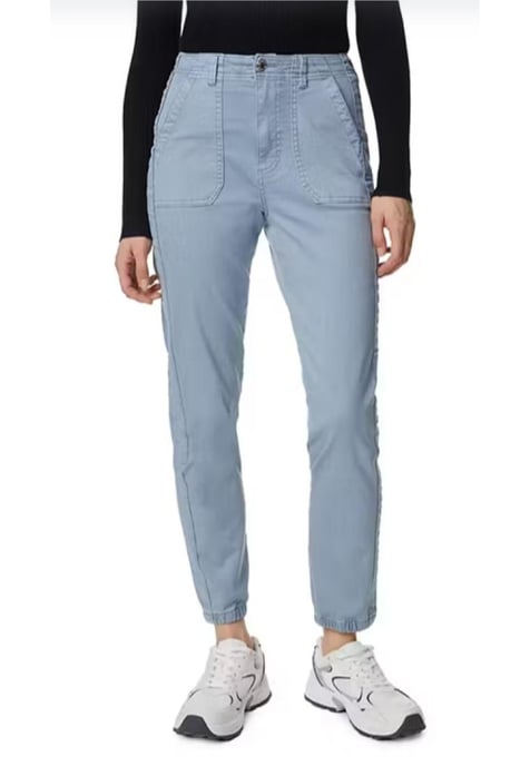 M&S Collection Damen Baumwollmischung Slim Fit Knöchel Grazer Jogger Himmelblau - Image 1