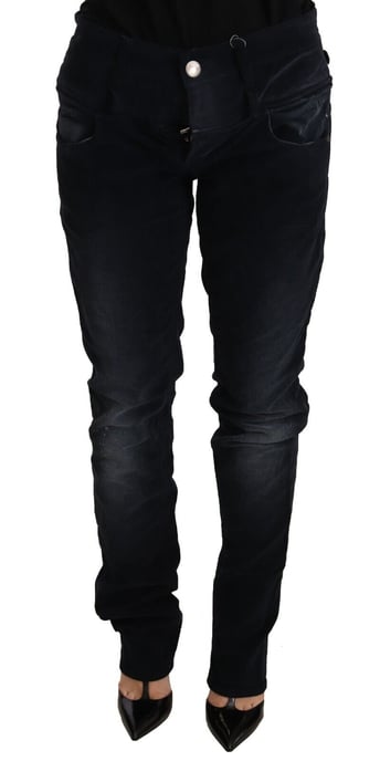 Acht Blue Washed Cotton Denim Jeans