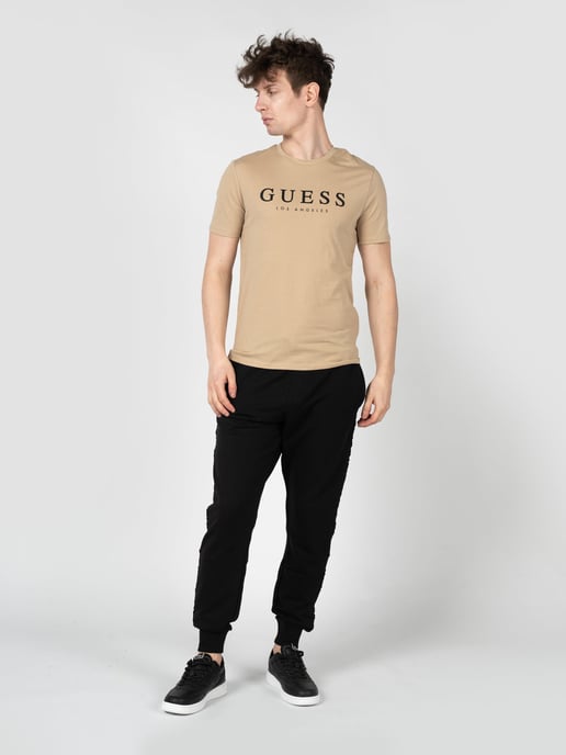 Guess T-Shirt Leo Herren beige - Image 2