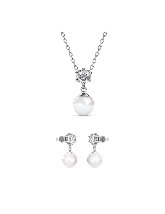 Pauline Set und Box - Silber und Kristall - Image 1