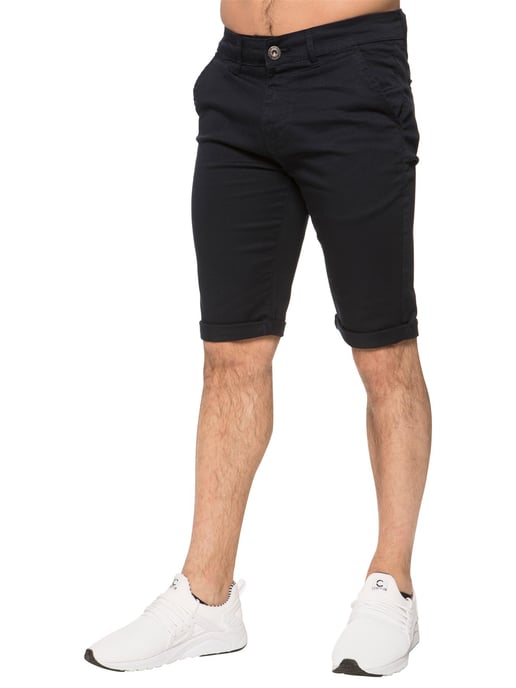 Enzo | Herren Slim Fit Stretch Chino Shorts - Marine - Image 2