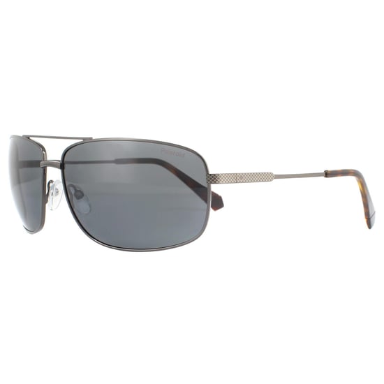 Polaroid Rectangle Mens Dark Ruthenium Grey Polarisierte Sonnenbrille - Image 2