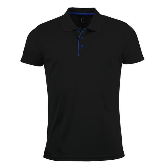 SOLS Mens Performer Kurzarm-Piqué-Poloshirt (Schwarz) - Image 1