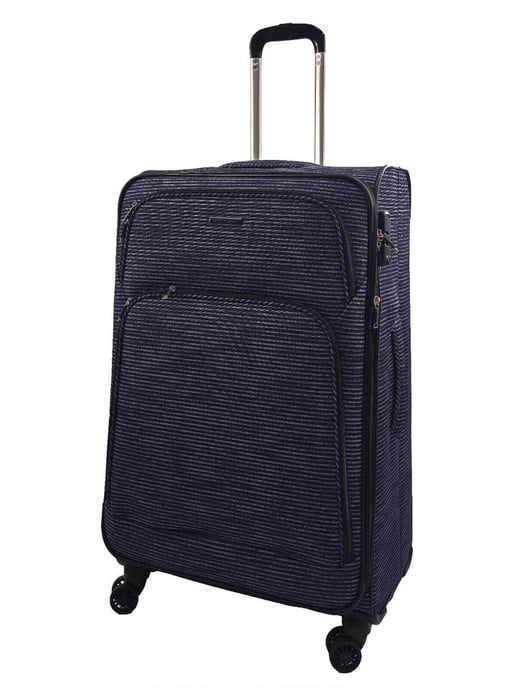 Lightweight Print 8 Wheel Luggage Travel Soft Suitcases
