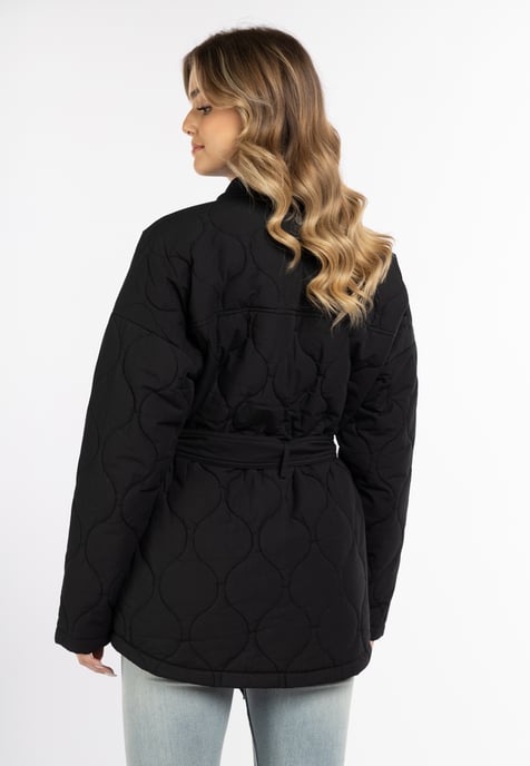 Dreimaster Baumwolljacke mit leichter Wattierung Damen Schwarz - Image 4