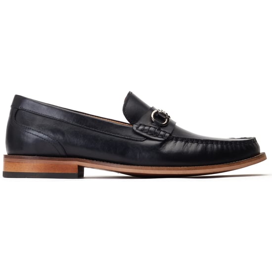 Base London Madison Leder Herren schwarze Mokassins - Image 5