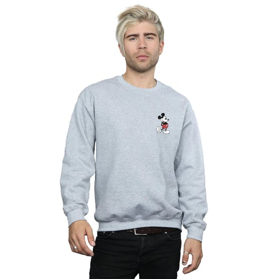 Disney Herren Mickey Mouse Kickin Retro Chest Sweatshirt (Sport grau) - Image 2