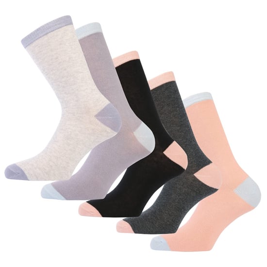 Women's Brave Soul 5 Pack Socks in Multi colour