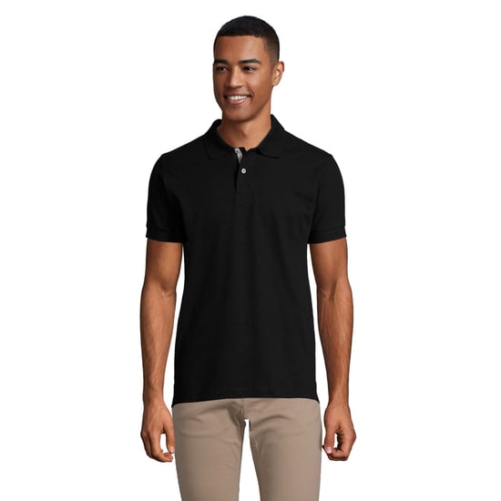 SOLS - "Portland" Poloshirt für Herren (Schwarz/Grau) - Image 1