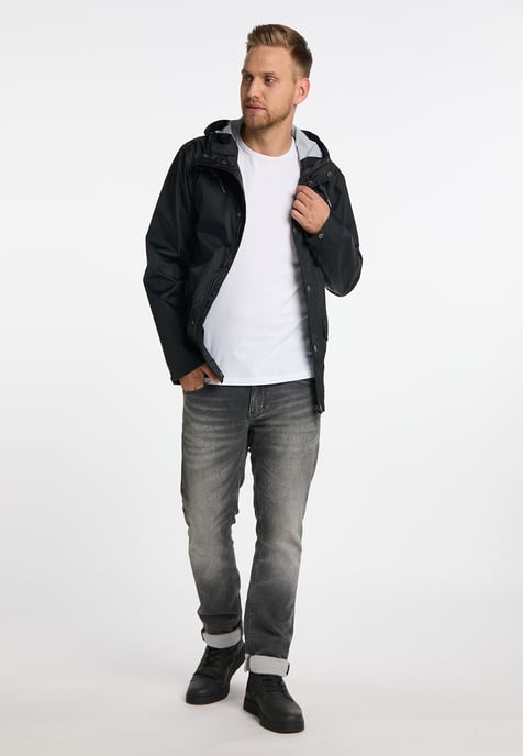 Mo Regenjacke mit Innenprint Herren Schwarz - Image 4