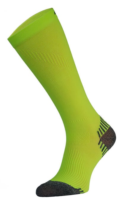 COMODO - 1 Paire Chaussettes Genou Sport Running Contention Homme Femme - Jaune Fluo - Image 1
