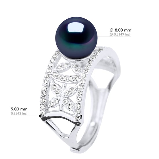 Ringschmuck - Echte Süßwasser-Zuchtperle, rund 8-9 mm - Image 2