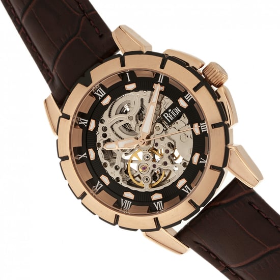 Reign Philippe Automatik Skelett-Lederarmbanduhr - Image 3