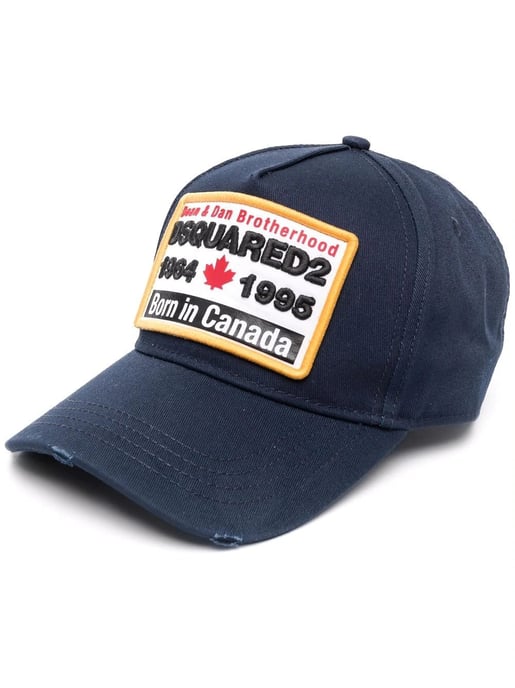 Marineblaue Baseballkappe mit „Born in Canada“-Abzeichen von Dsquared2 - Image 1