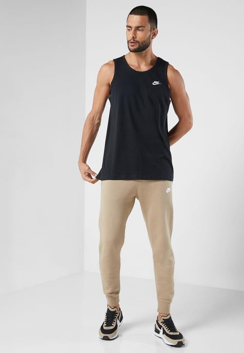 Nike Herren Athletic Gym Casual Vest Tank Top in Schwarz - Image 4