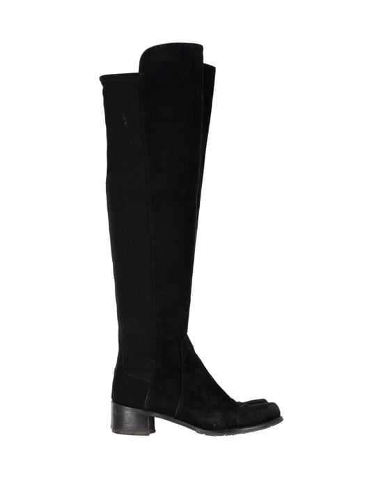Stuart Weitzman 5050 Knief boots aus schwarzem Wildleder - Image 1