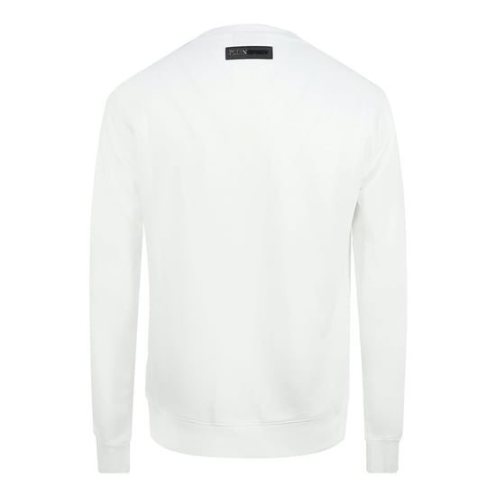 Philipp Plein Sport Orange Bold Logo Weißer Pullover - Image 2