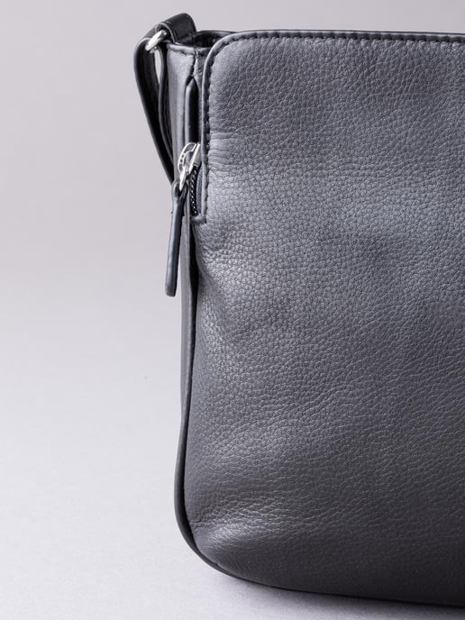 Ambleside Leather Cross Body Bag in Black