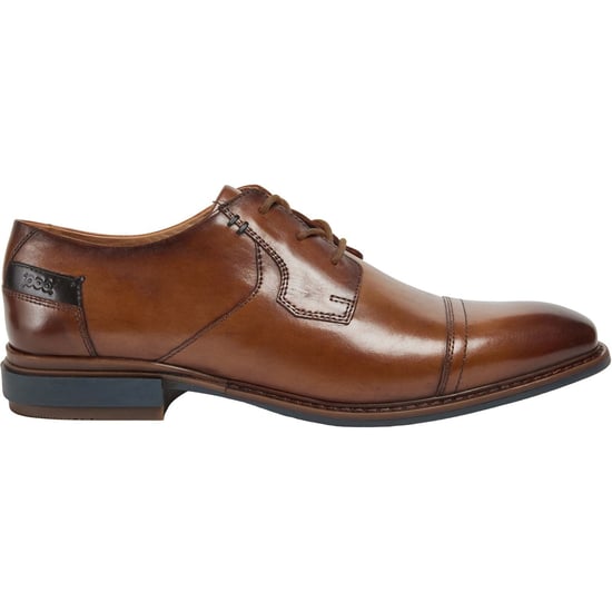 Pod Savage Leder/Textil Herren Schnürschuhe Cognac - Image 4