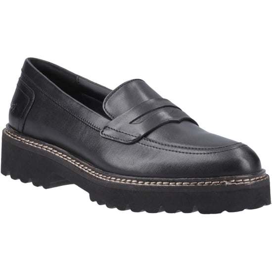 Pod Kenny Leder Damen Schwarz Loafers - Image 1
