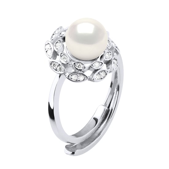 Ring Blume Schmuck - Echte Süßwasser-Zuchtperle rund 7-8 mm - Image 1